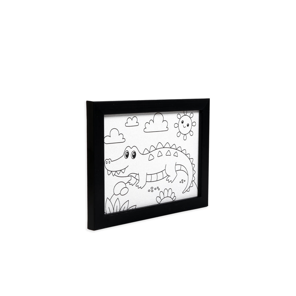 Pre-printed Canvas With Frame Alligator Painting Kit 5 X 7inch