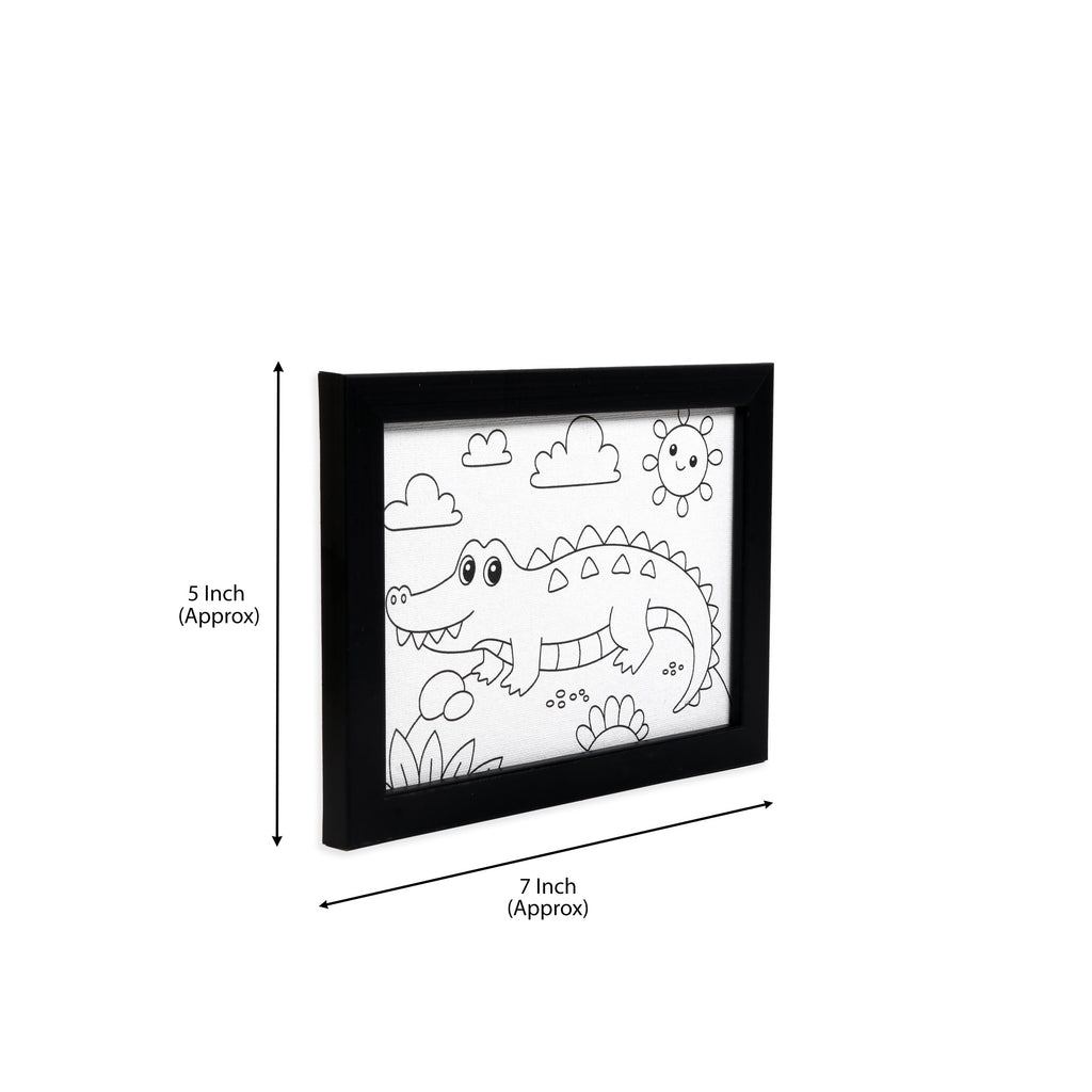 Pre-printed Canvas With Frame Alligator Painting Kit 5 X 7inch