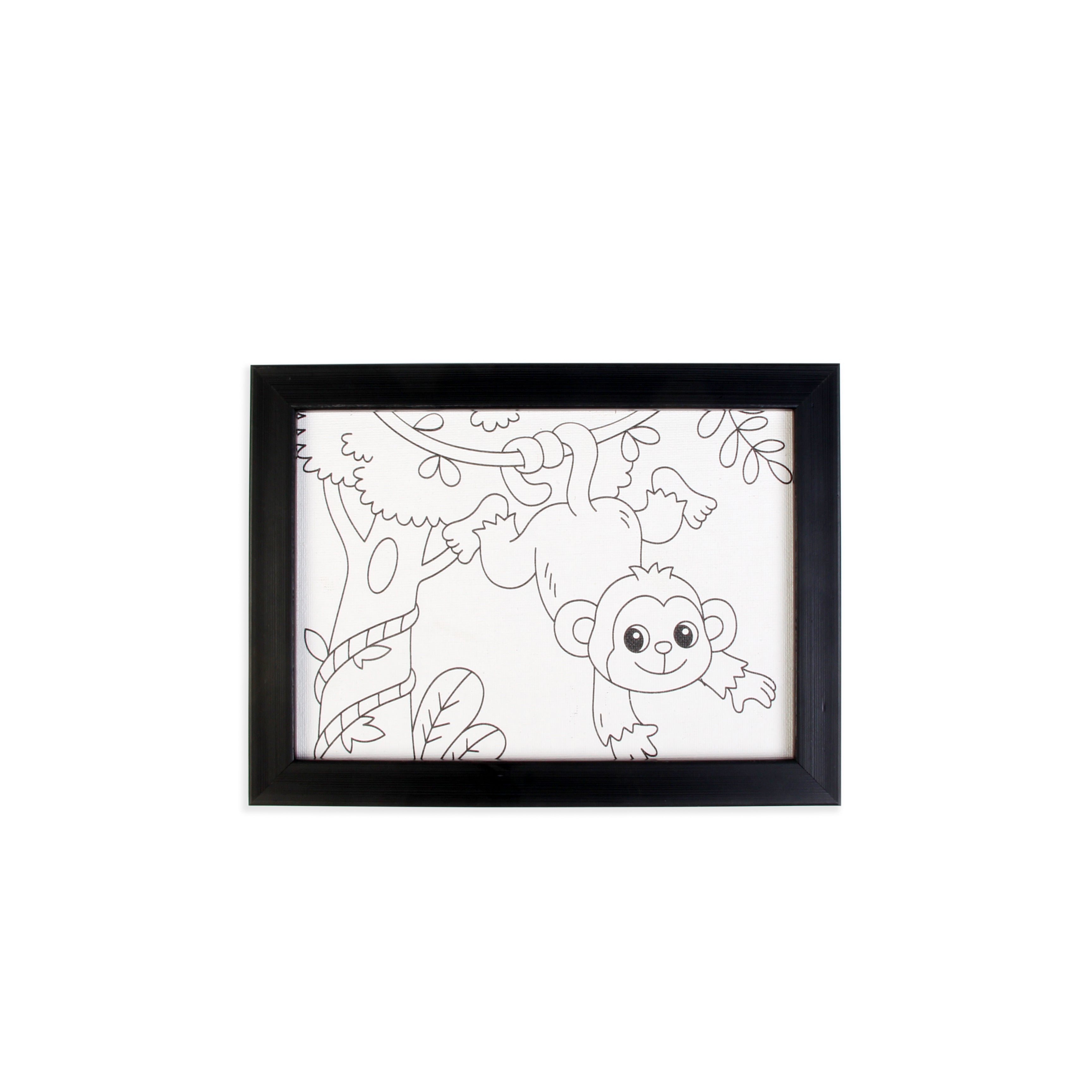 Pre-printed Canvas With Frame Monkey Painting Kit 5 X 7inch