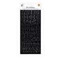Peel Off Sticker Alphabet Capital Letters Black 10 X 23cm 1Sheet