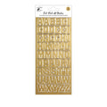 Foil Peel Off Sticker Capital Letters Golden 10 X 23cm 1Sheet