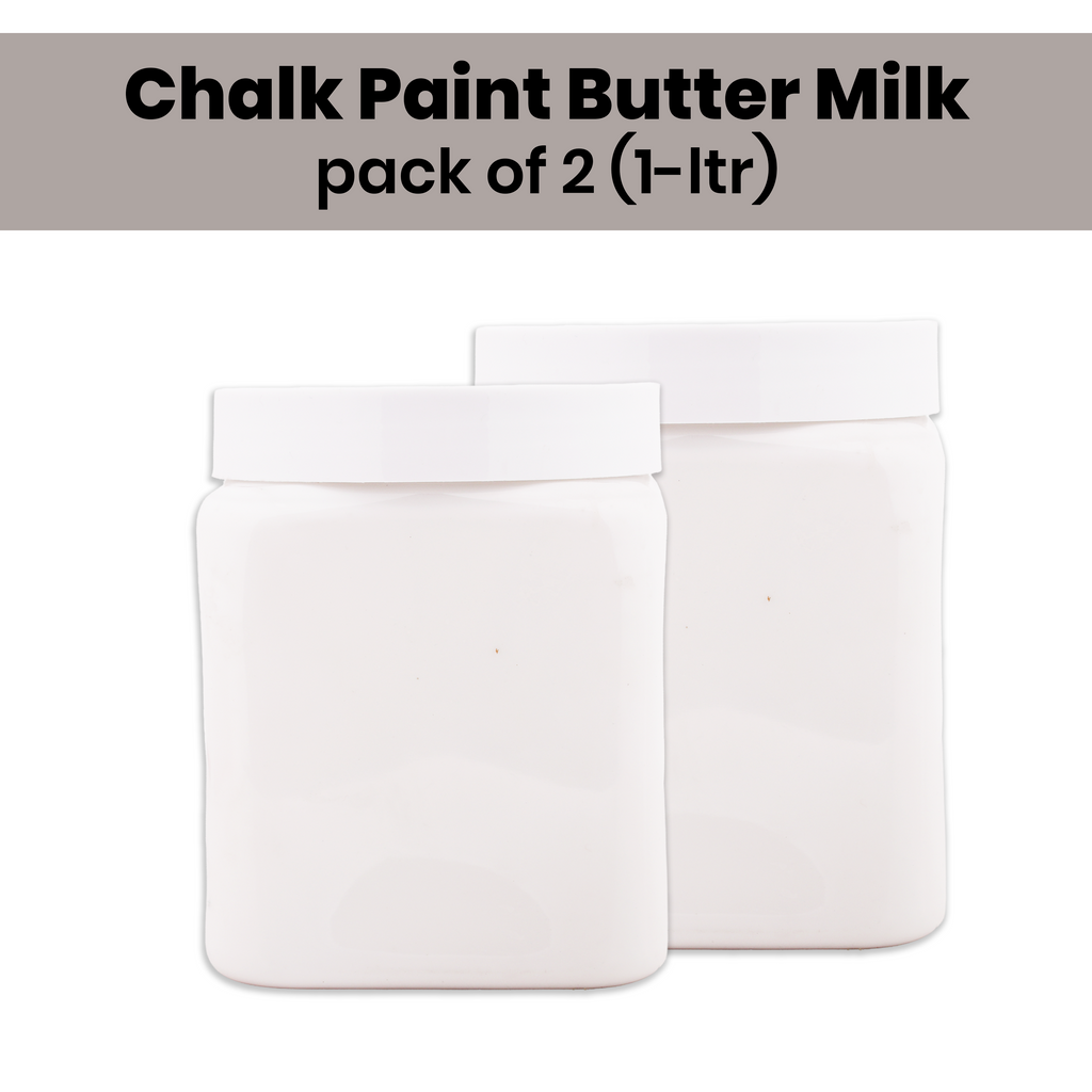 Home Decor Chalk Paint Butter Milk 1Litre X 2 Bottle