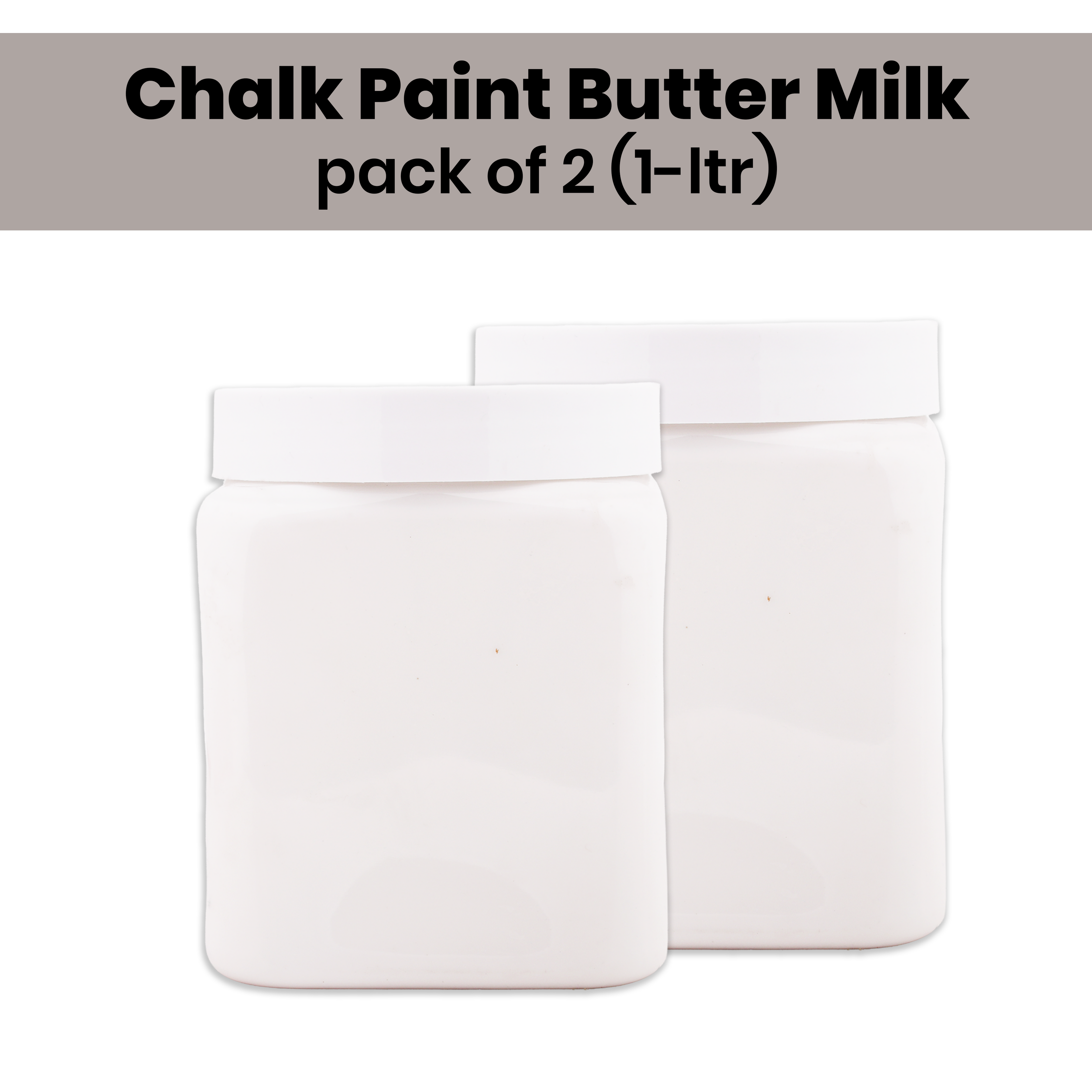 Home Decor Chalk Paint Butter Milk 1Litre X 2 Bottle