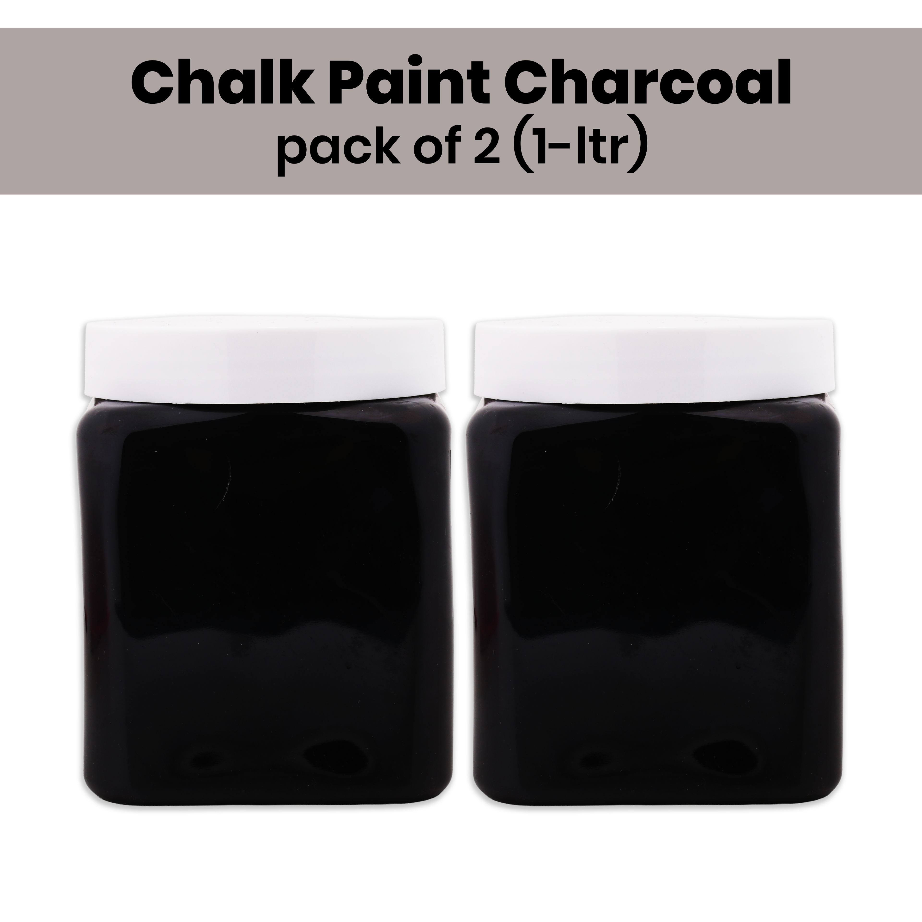 Home Decor Chalk Paint Charcoal 1Litre X 2 Bottle