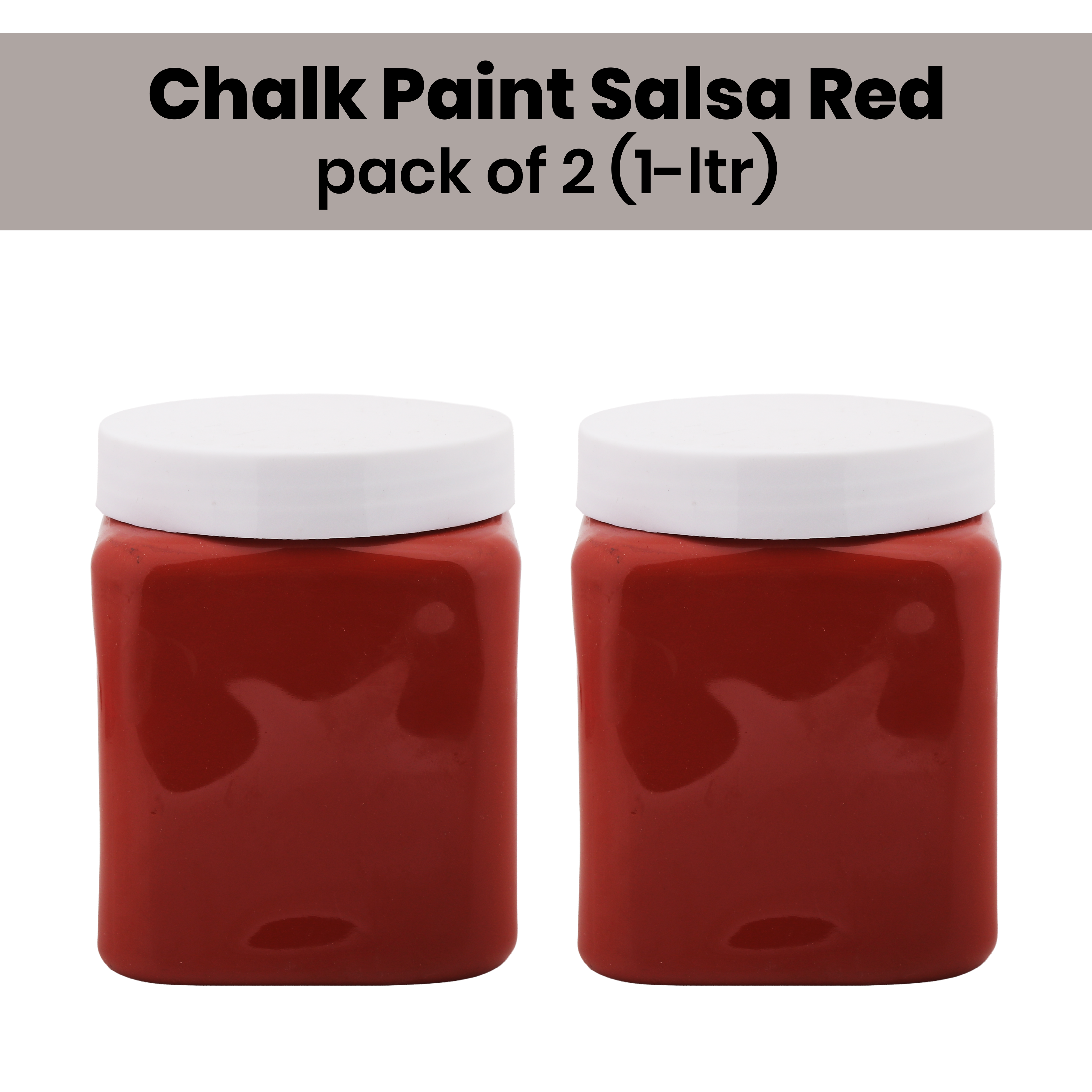 Home Decor Chalk Paint Salsa Red 1Litre X 2 Bottle