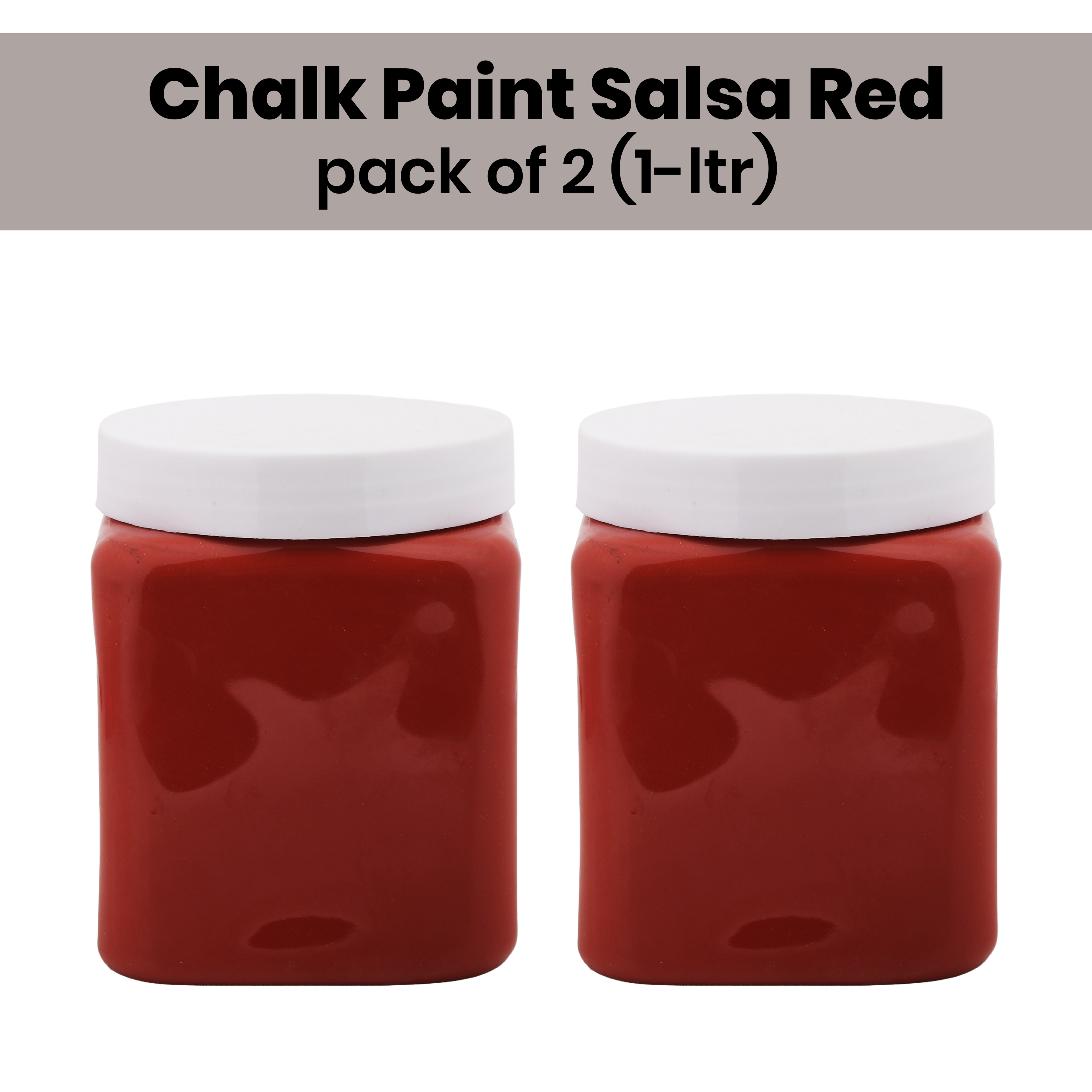 Home Decor Chalk Paint Salsa Red 1Litre X 2 Bottle