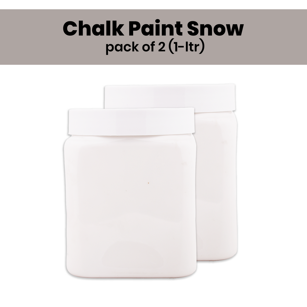 Home Decor Chalk Paint Snow 1Litre X 2 Bottle