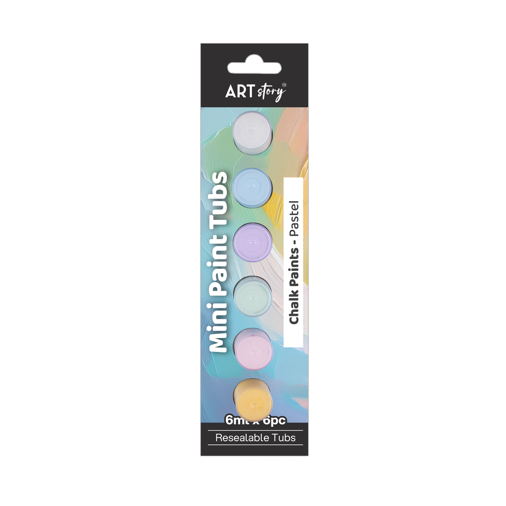 Mini Paint Tubs Chalk Paint Pastel 6ml x 6 shades