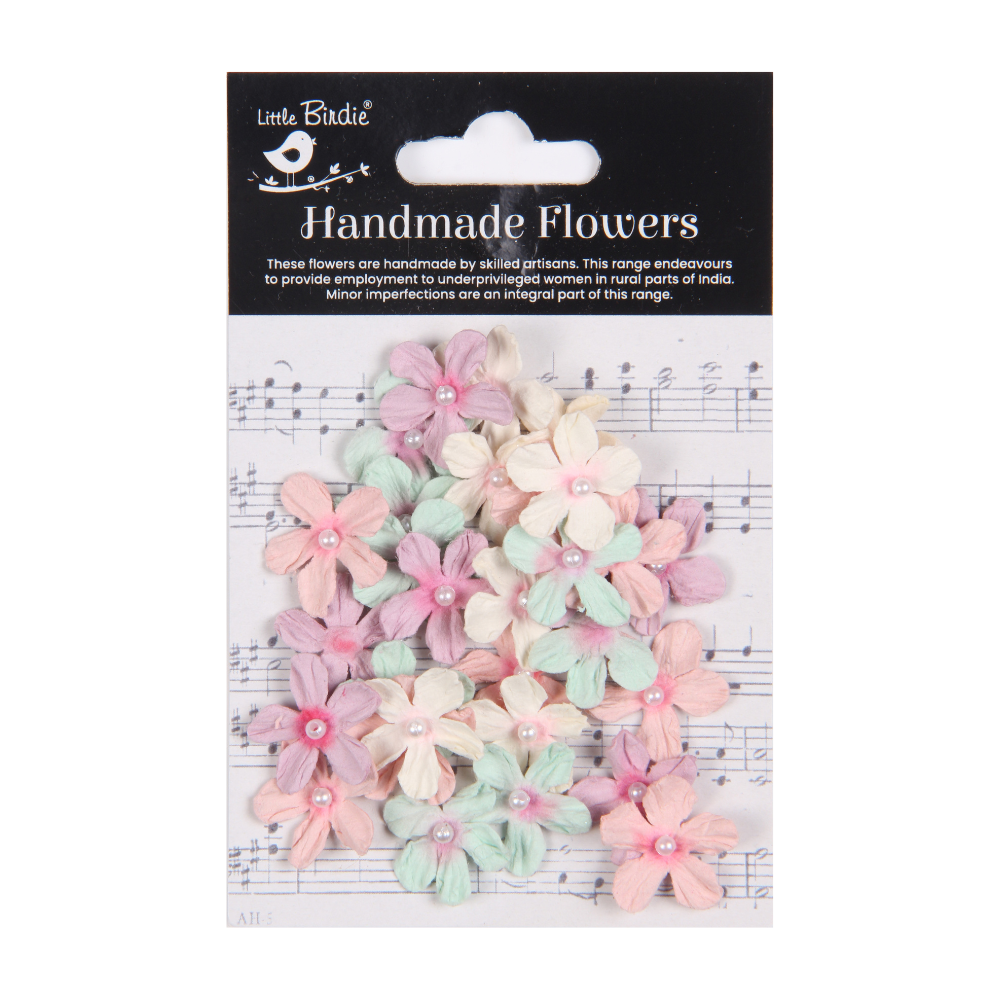 Handmade Flowers Fairy Garden Pearl Petites Approx 2Cm 30Pc