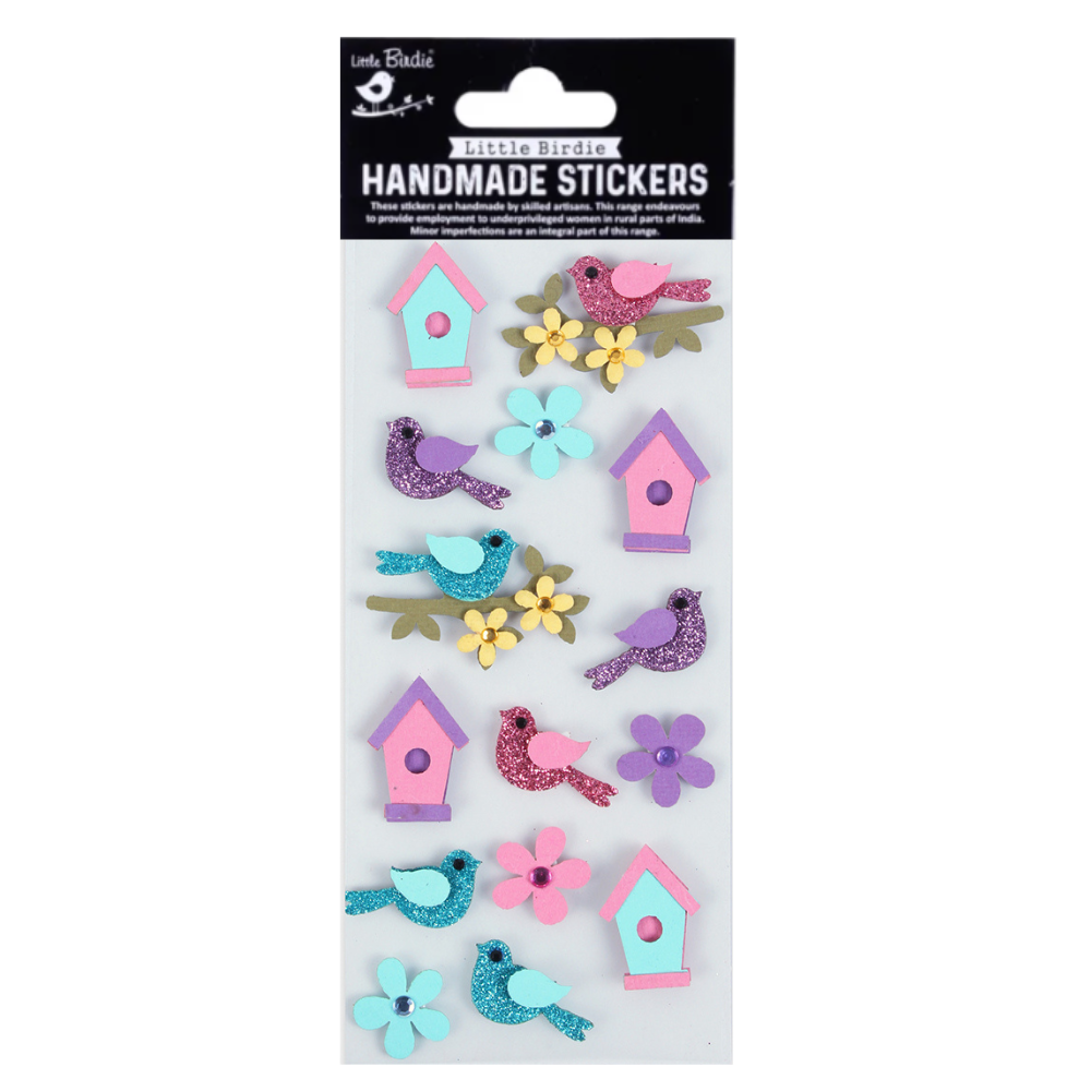 Handmade Stickers Bird Nest pc