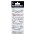 Handmade Stickers Baby's Wardrobe Pink 6pc