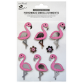 Self Adhesive Stickers Fancy Flamingo 8Pc