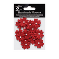 Handmade Flowers Cardinal Red Ijra Approx 2.5Cm 15Pc
