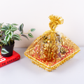 Golden Organza Gift Basket with Drawstring 8.5 X6.5inch 1pc
