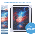 (40 x 50 cm) - 5D Diamond Painting - Starry Sky  Matching Frame Combo