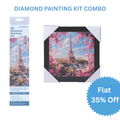 (30 X 30 cm) - 5D Diamond Painting - Blossoms in Paris  Matching Frame Combo