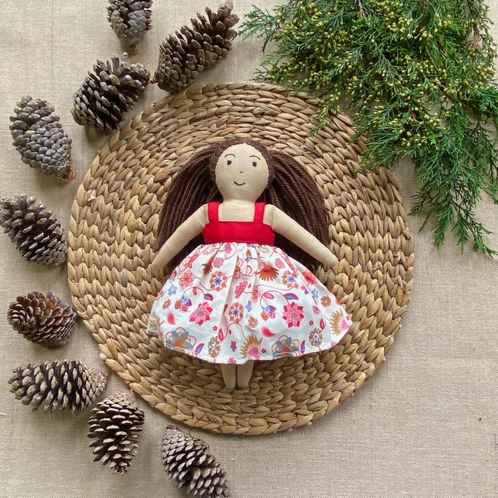 Handmade Fabric Doll Daisy 9inch 1pc
