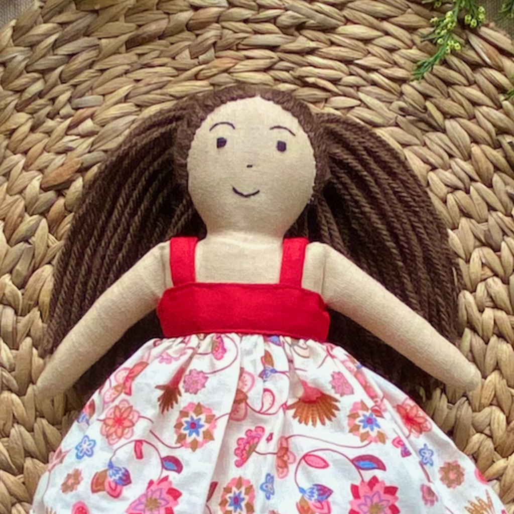 Handmade Fabric Doll Daisy 9inch 1pc
