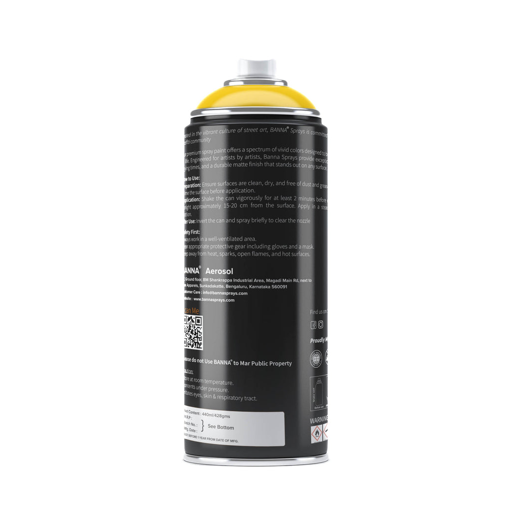 Graffiti Spray Paint Dark Yellow 400ml Bottle