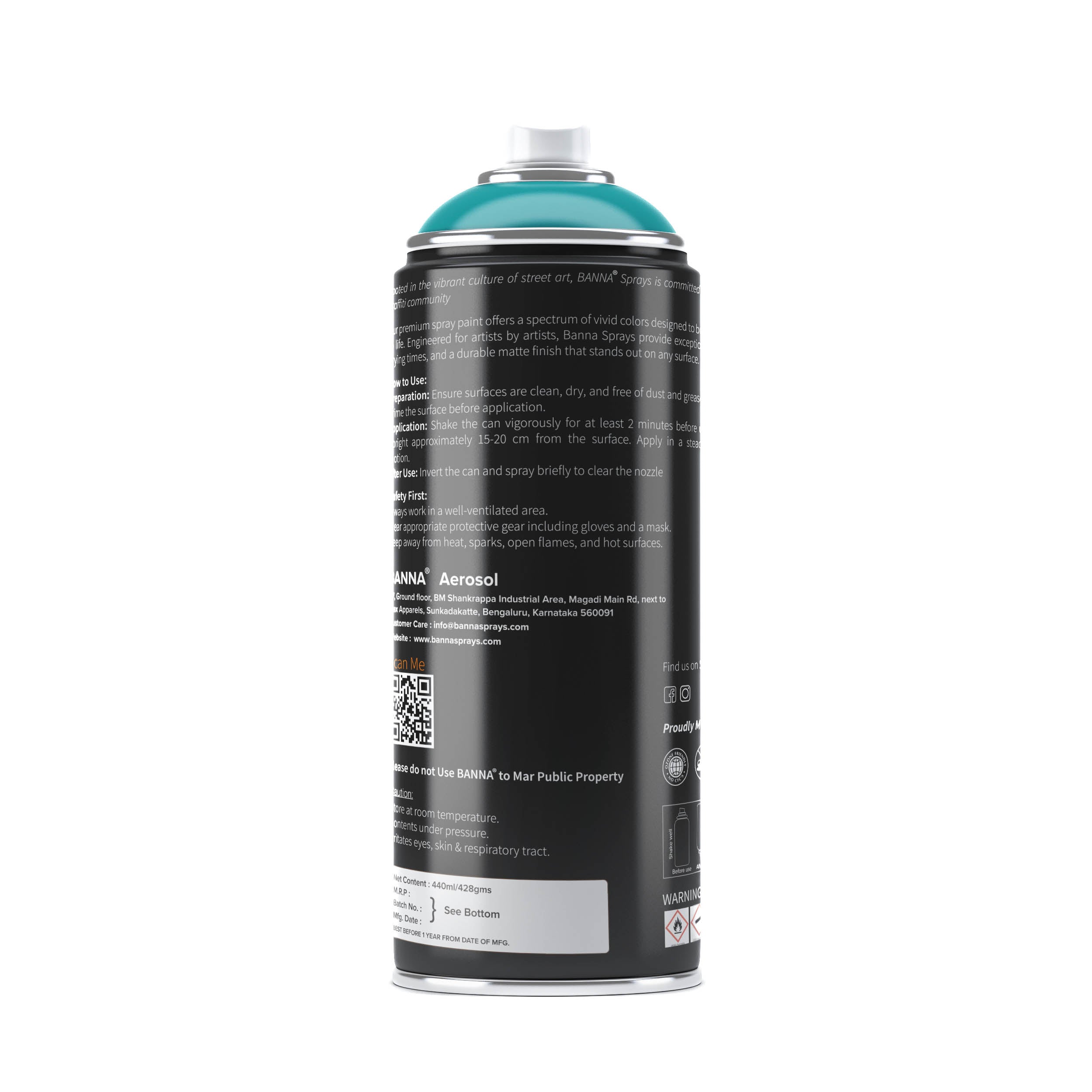 Graffiti Spray Paint Deep Green 400ml Bottle