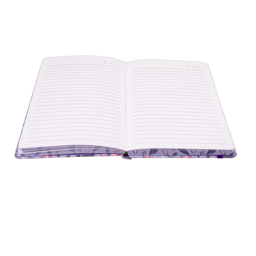 Hardbound Ruled Notebook Follow Your Dreams Edge Printed With Elastic Band 140mm X 210mm 192pages 100gsm