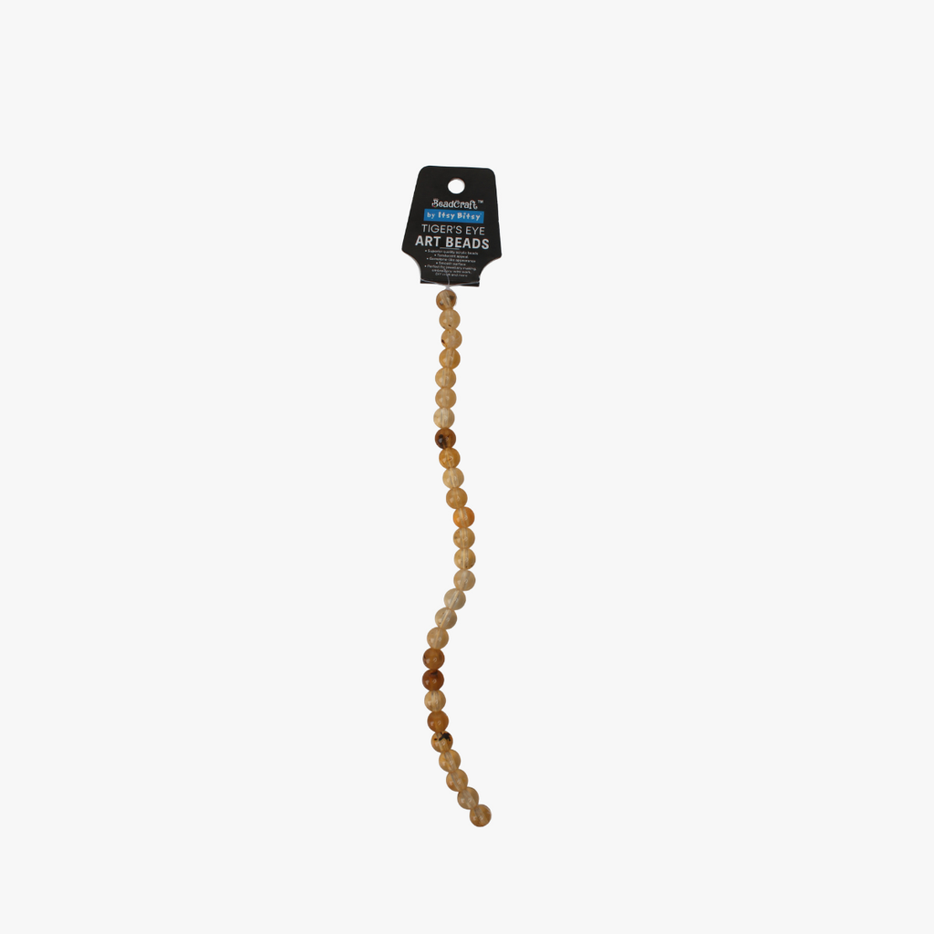 Tiger'S Eye Art Beads Round Shape 10mm 26 Beads 1 String