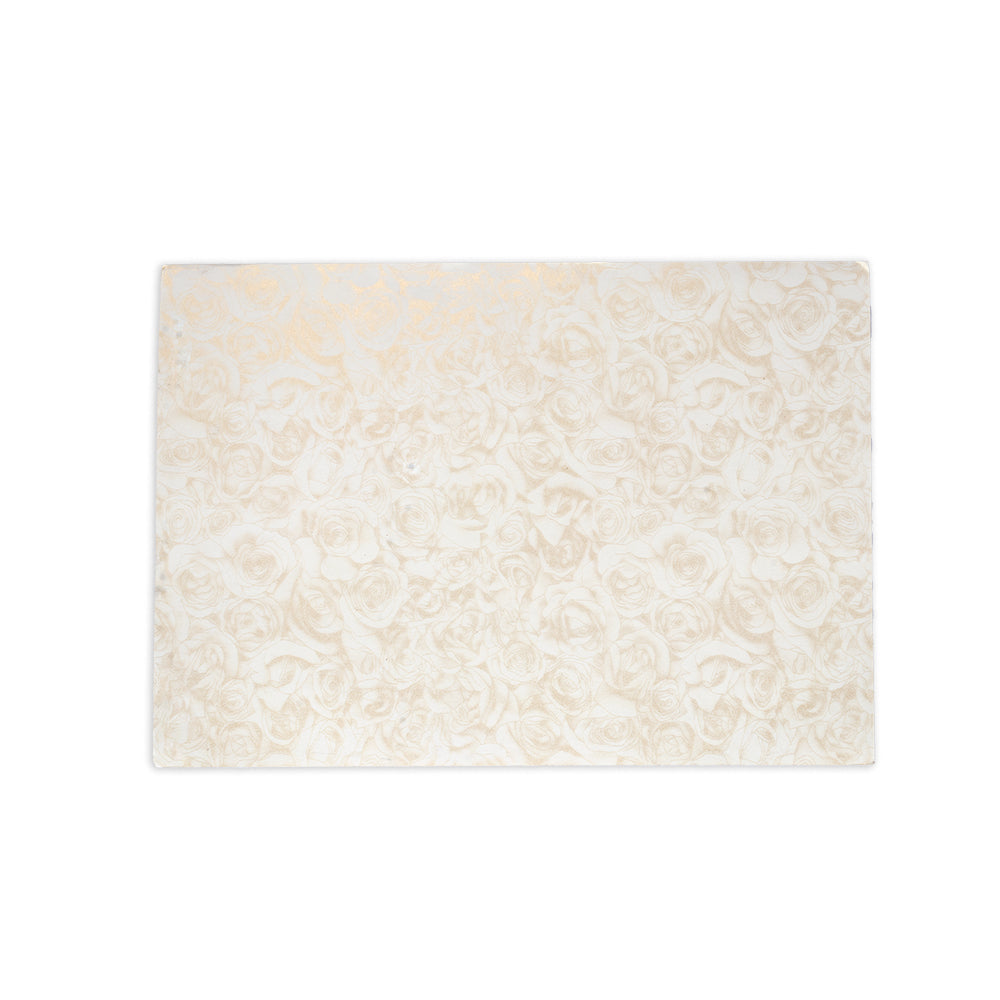 Card Stock Metallic 220Gsm A4 Printed Royal Rose Ivory 1Sheet