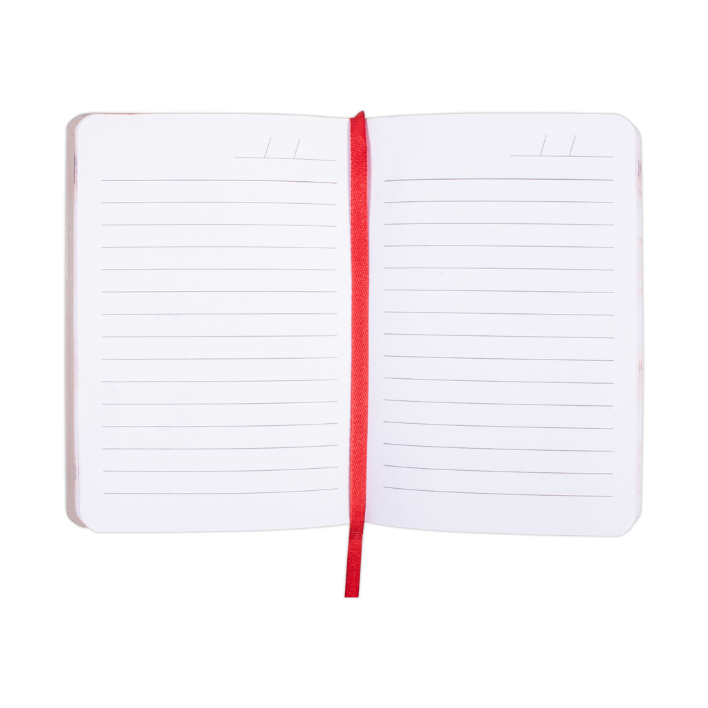 Hardbound Ruled Notebook Wildflower Edge Printed With Elastic Band A6 192pages 100gsm
