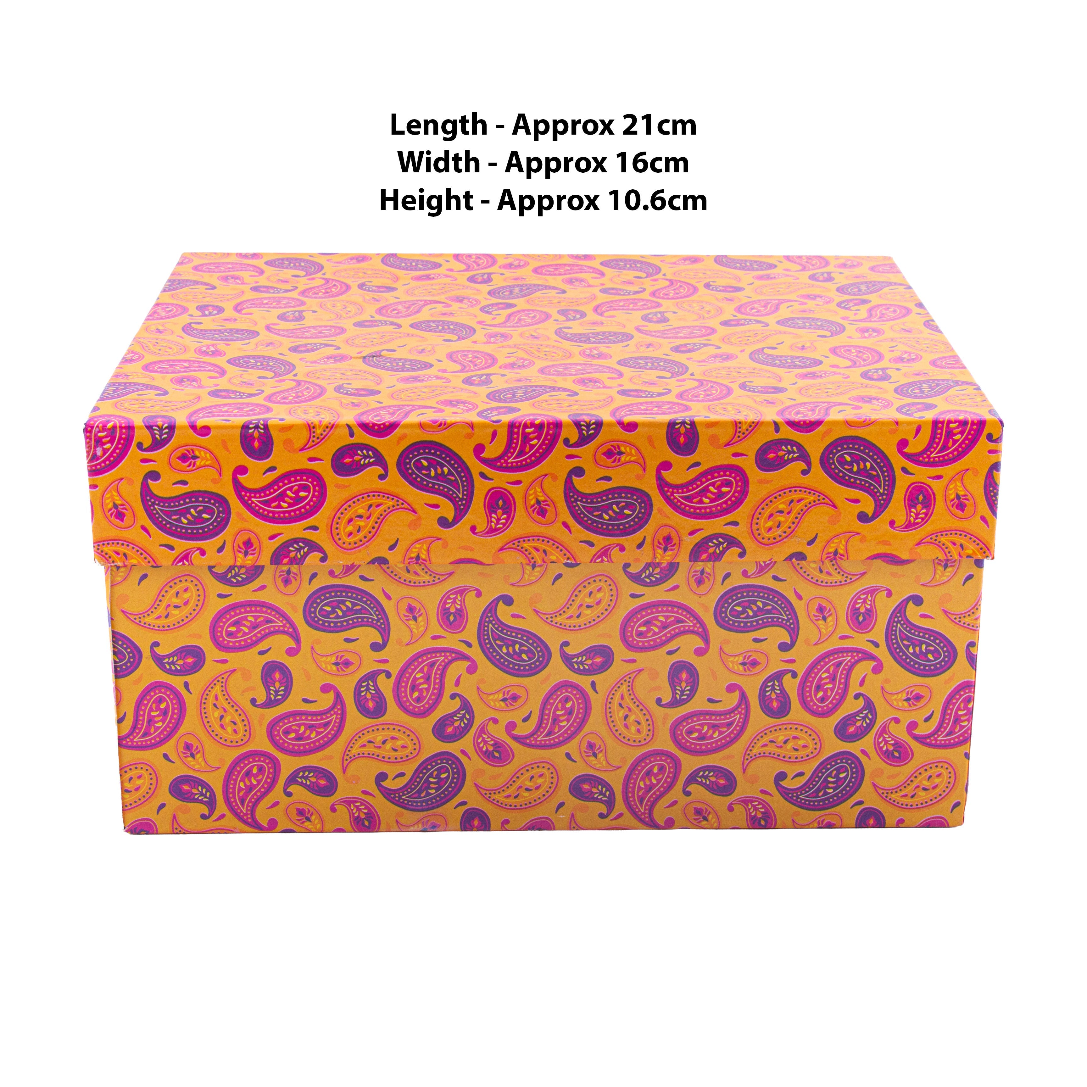 Gift Box Ornate Paisley L21 x W15.5 x D10.5cm 1Box