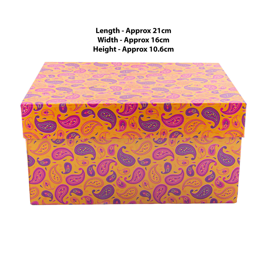 Gift Box Ornate Paisley L21 x W15.5 x D10.5cm 1Box