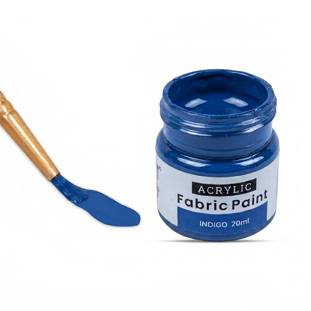 Premium Fabric Paint Indigo 20ml Bottle