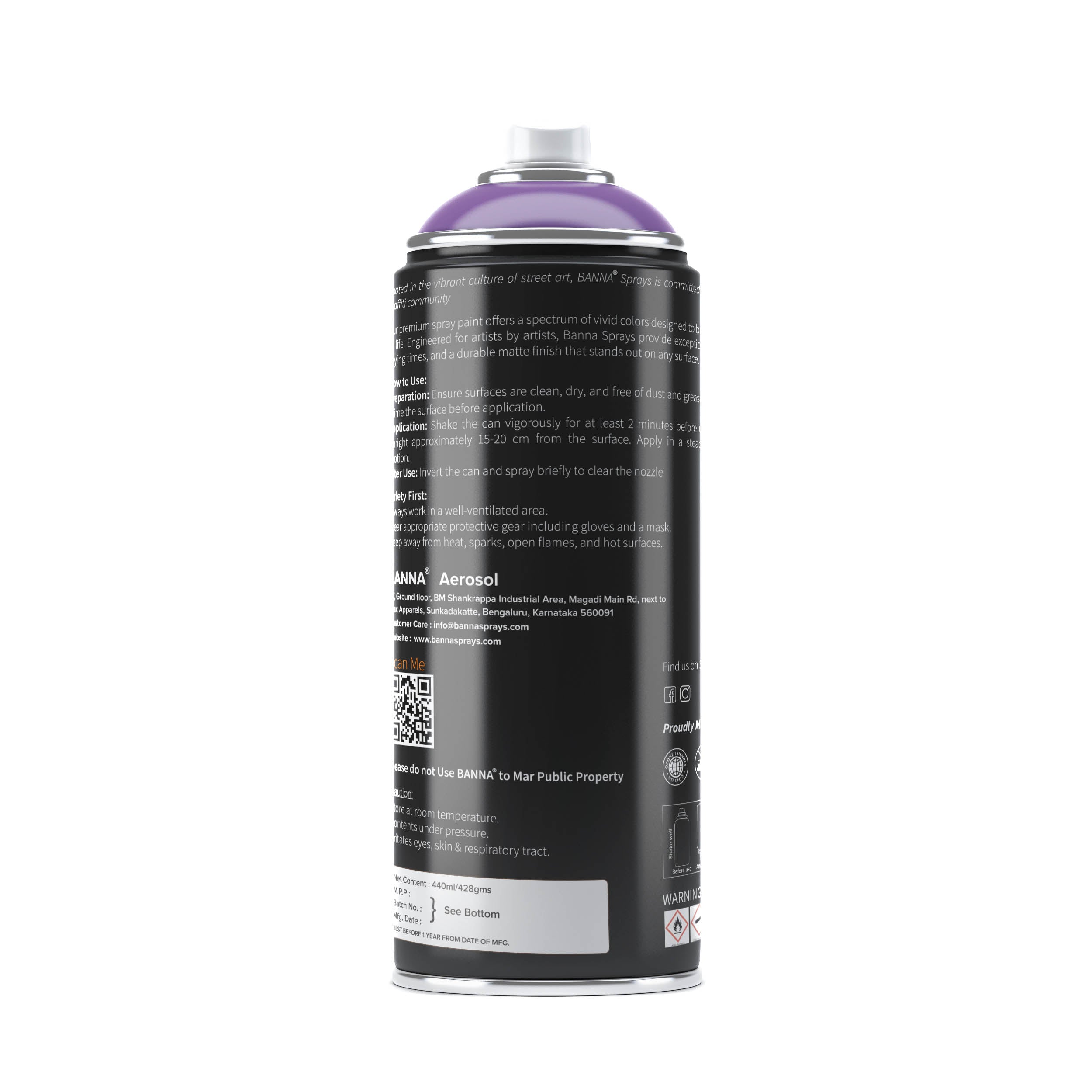 Graffiti Spray Paint Grape 400ml Bottle
