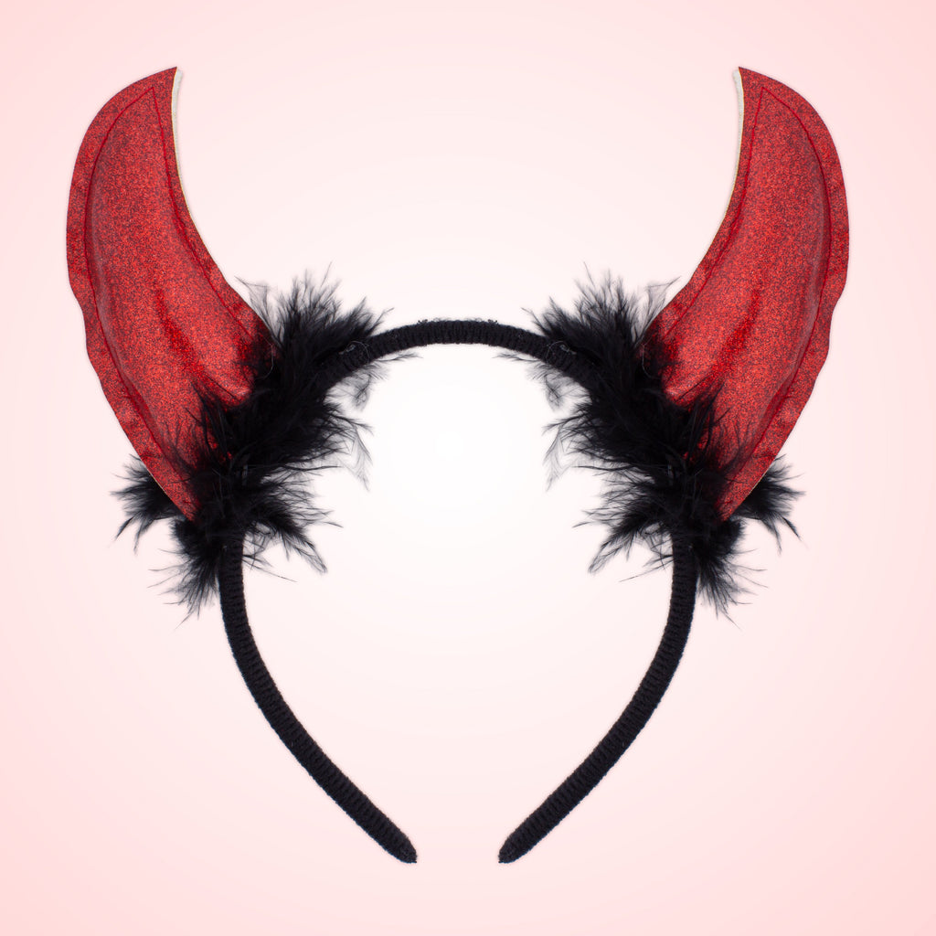 Halloween Devil Horn Hair band Bloody Red 1pc