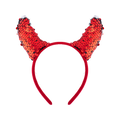 Halloween Devil Horn Hair band Red Shimmer 1pc