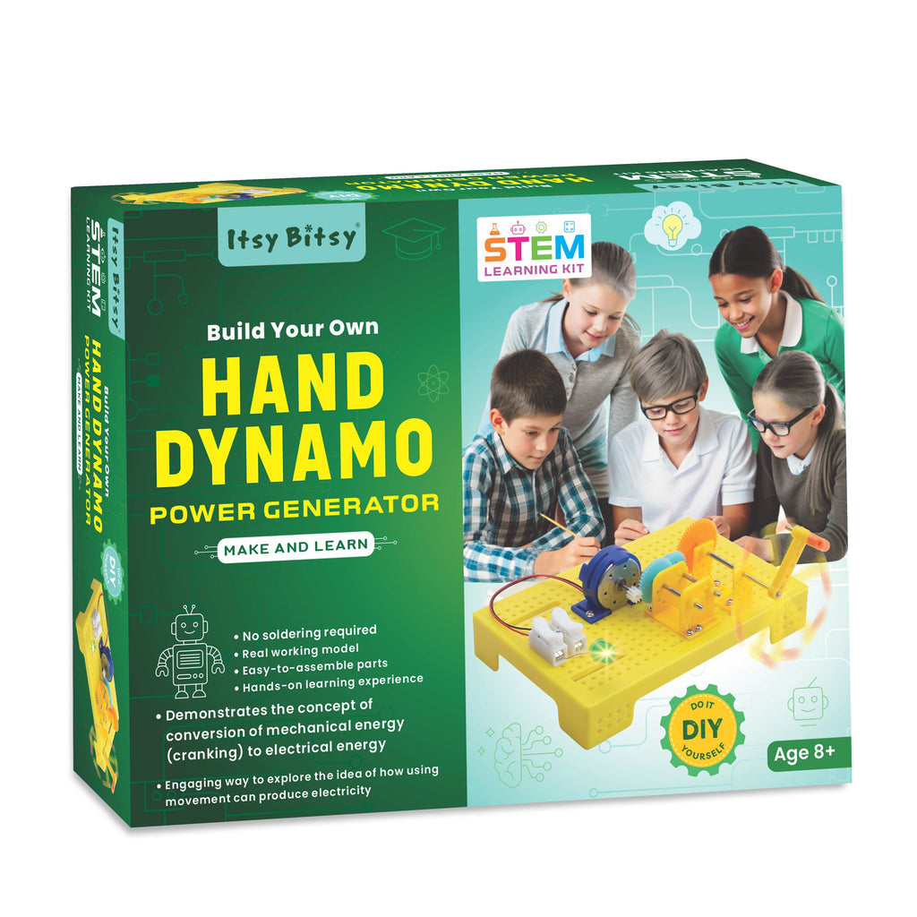 DIY Stem Learning Kit Build Your Own Hand Dynamo Power Generator 1 BOX