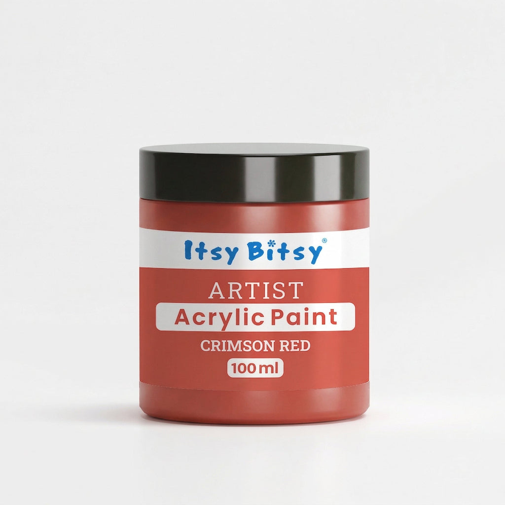 Artists Acrylic Colour Crimson Red 100ml Bottle