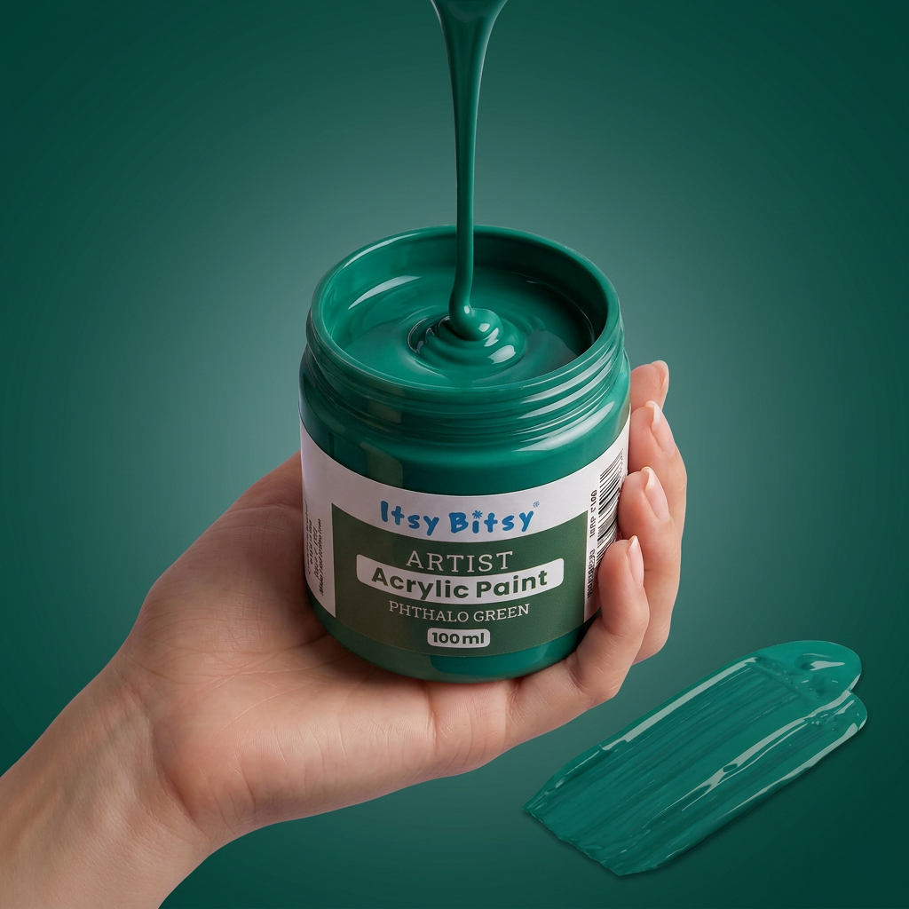 Artists Acrylic Colour Phthalo Green 100ml Bottle