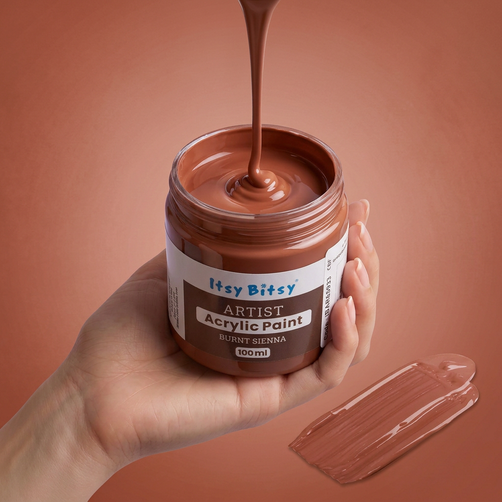 Artists Acrylic Colour Burnt Sienna 100ml Bottle