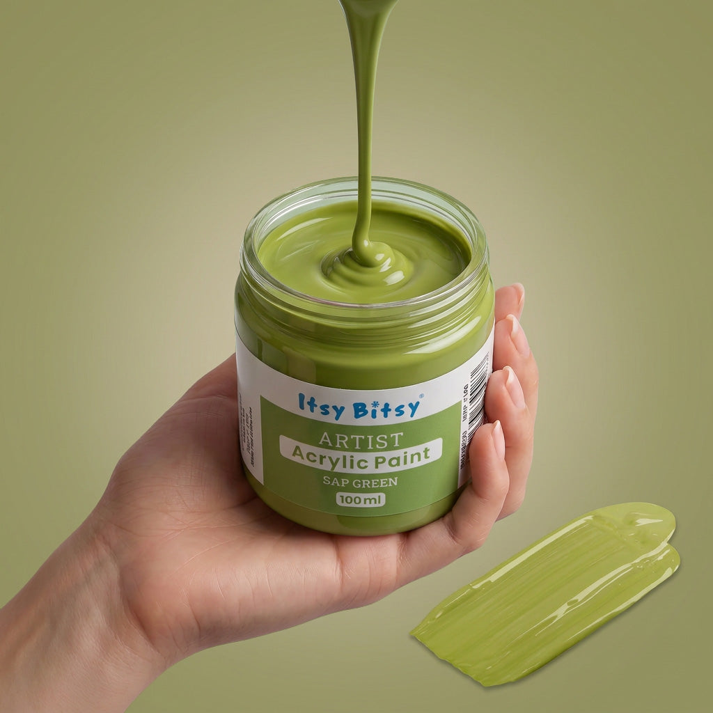 Artists Acrylic Colour Sap Green 100ml Bottle
