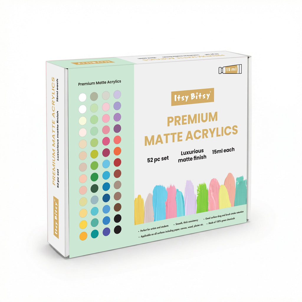 Premium Matte Acrylics Set 52 Colours X 15ml each