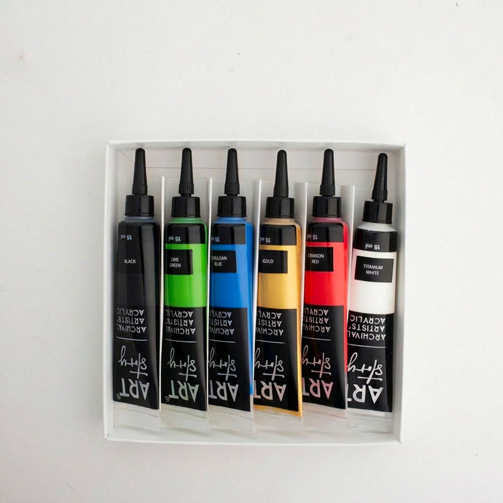 3D Gel Liner Paint Set Vibrant 6 Colours X 15ml Each