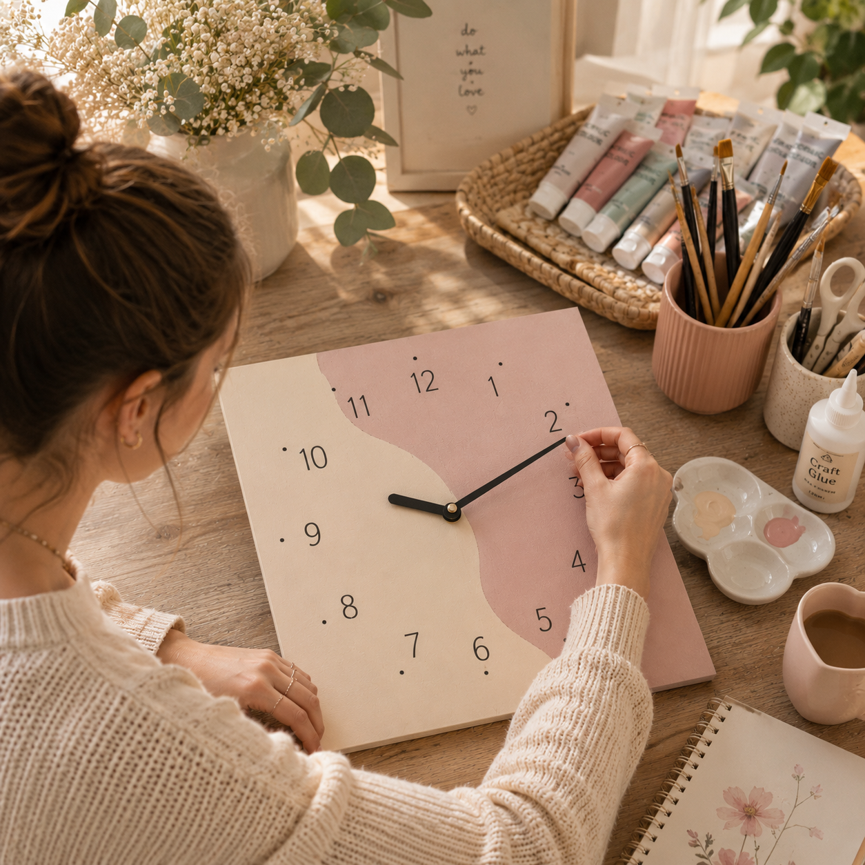 MDF Clock Face Square 10 X 10inch 5.5mm Thick 1pc