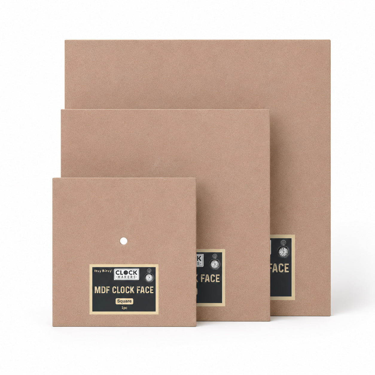 MDF Clock Face Square 14 x 14inch 5.5mm Thick 1pc