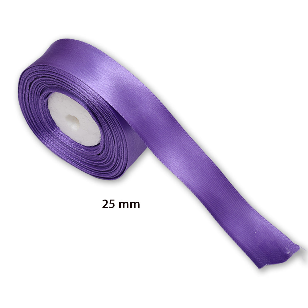Satin Ribbons 25mm Asst Col 15mtr