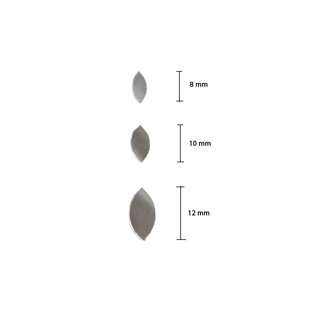 Cut Mirror Leaf 8/10/12Mm Each 15Gm X 3 Size Layer Pack