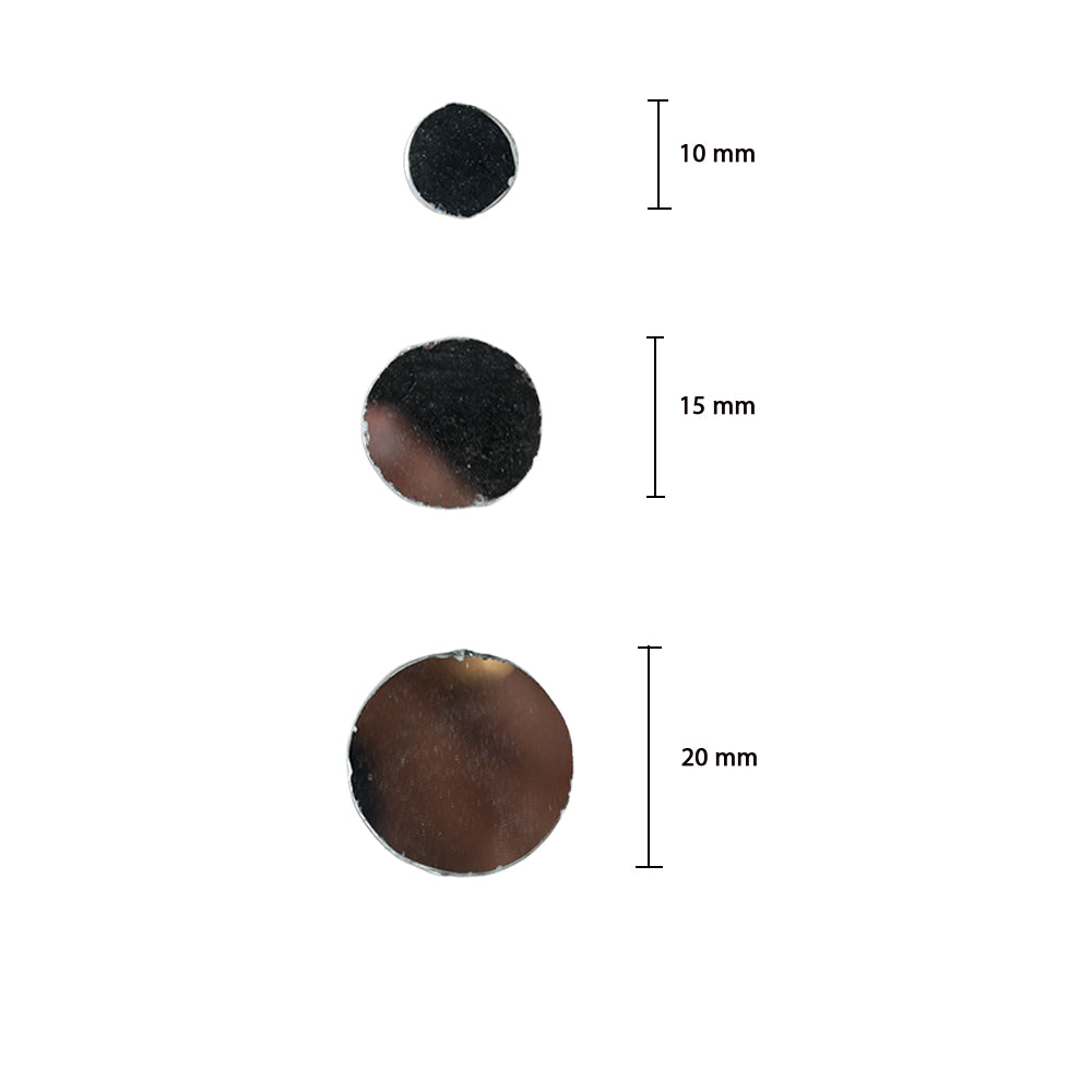 Cut Mirror Round 10/15/20Mm Each 15Gm X 3 Size Layer Pack