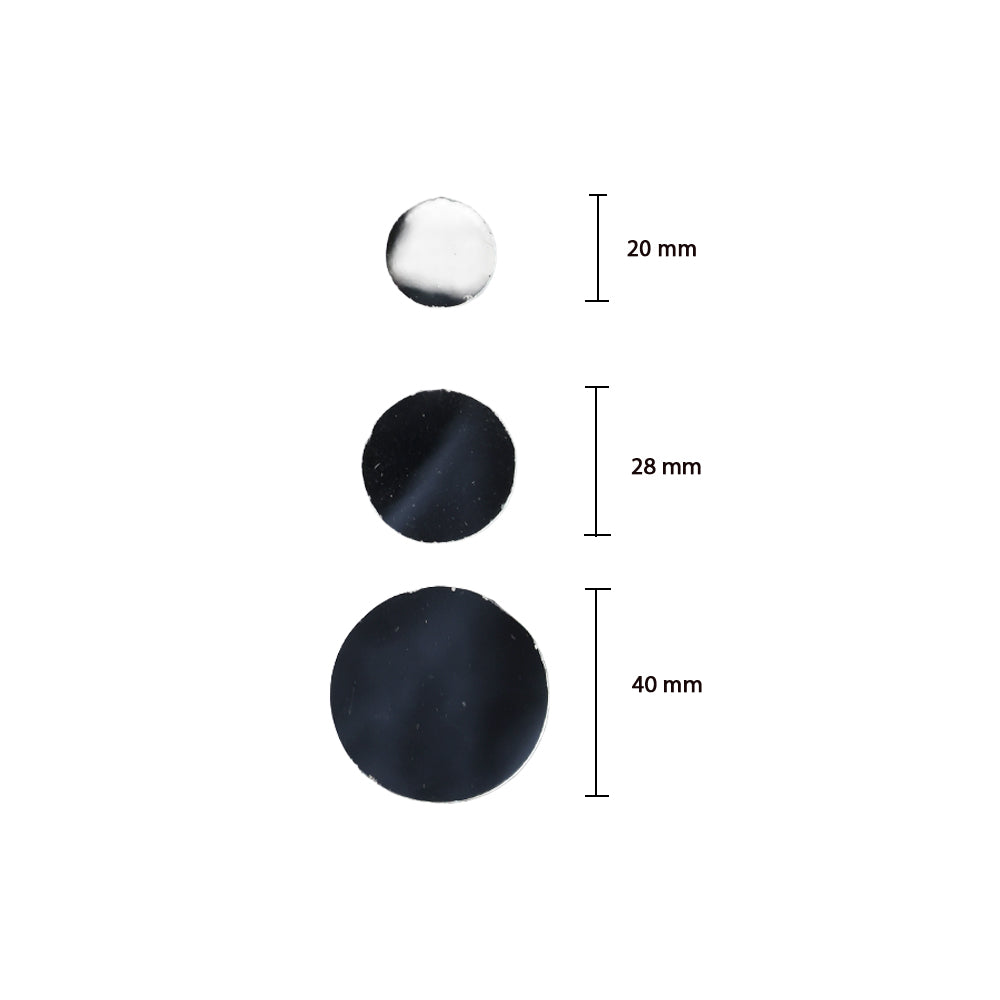 Cut Mirror Round 20/28/40Mm Each 15Gm X 3 Size Layer Pack