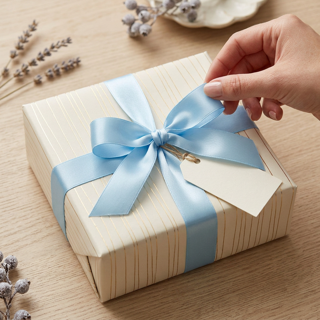 Satin Ribbon 25mm Sky Blue 4mtr 1 Roll