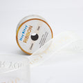 Gold Printed Just for You Organza Ribbon Cream Colour 25mm 2mtr