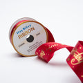Happy Birthday Gold Printed Red Ribbon 25mm 2mtr